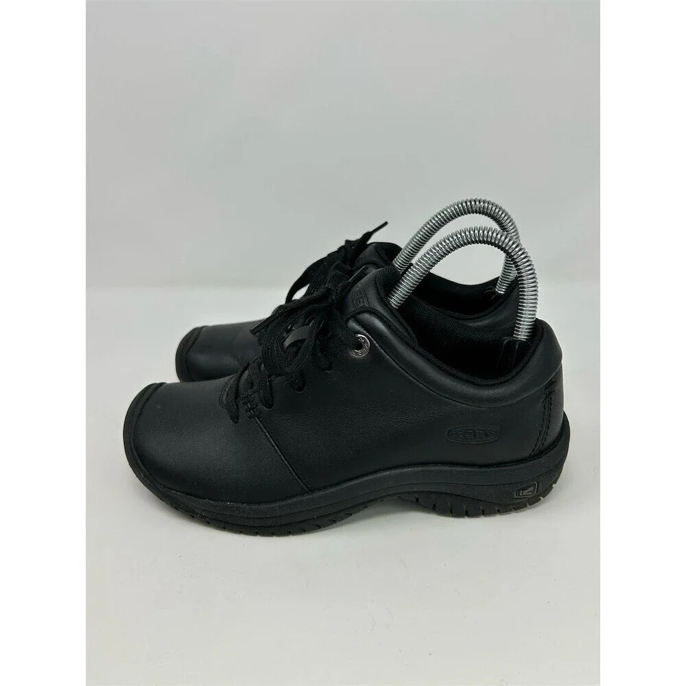 KEEN Utility PTC Oxford Womens Work Shoes Black Slip Resistant Lace Up Size 6.5